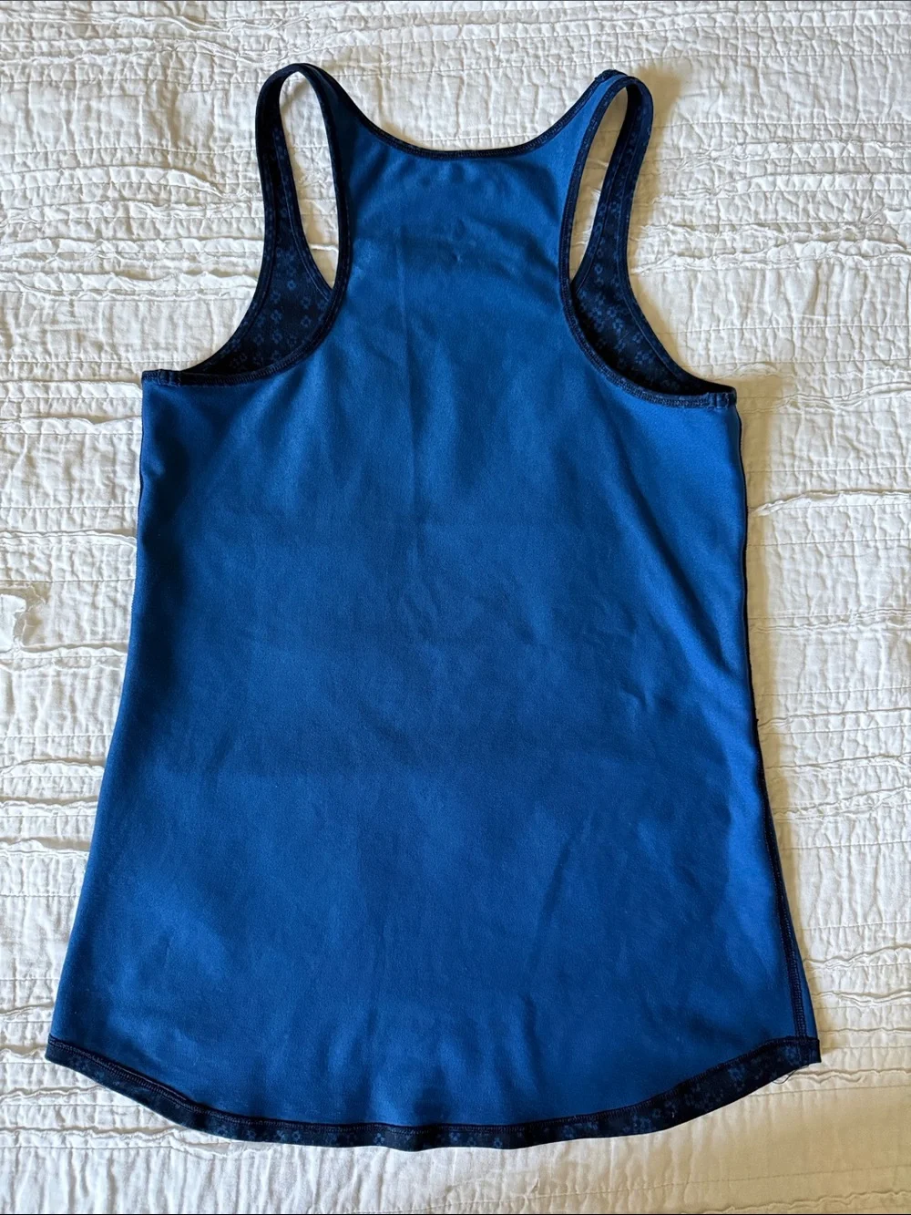 lululemon athletica Navy Blue Micro-Pattern Racerback Tank